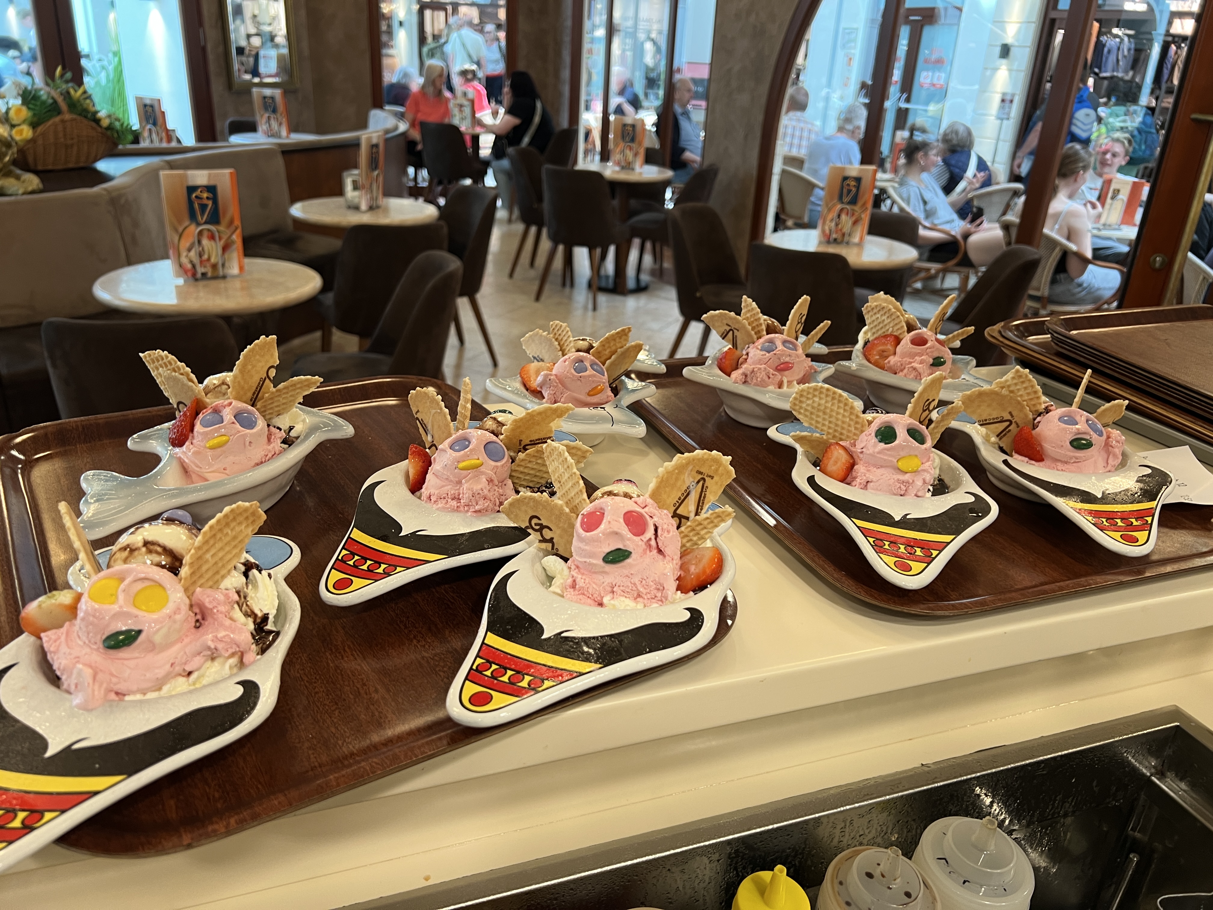 Playful ice cream sundaes for children